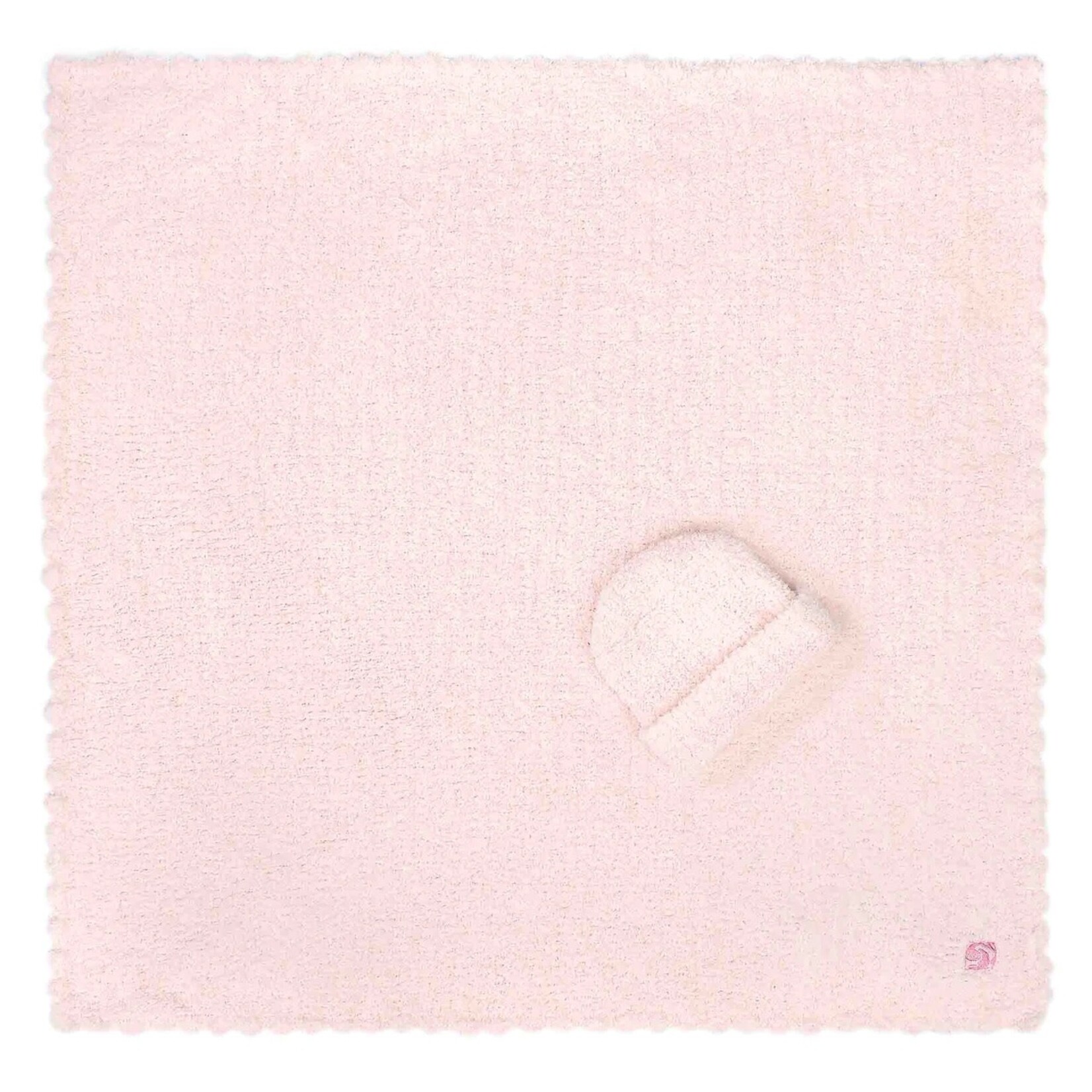 Kashwere Baby Blanket - Solid w/ Cap - Pink - 30x30