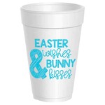 Easter Wishes Bunny Kisses Aqua Sleeve of 10 Cups