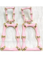 Brianna Cannon PINK ENAMEL BAMBOO EARRINGS