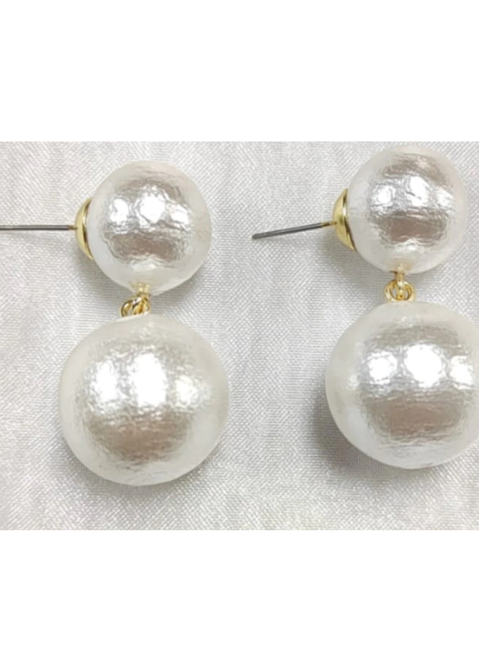 Brianna Cannon PEARL DOUBLE DROP EARRINGS