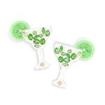 Brianna Cannon MARGARITA EARRINGS WITH GREEN CRYSTALS