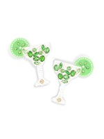 Brianna Cannon MARGARITA EARRINGS WITH GREEN CRYSTALS