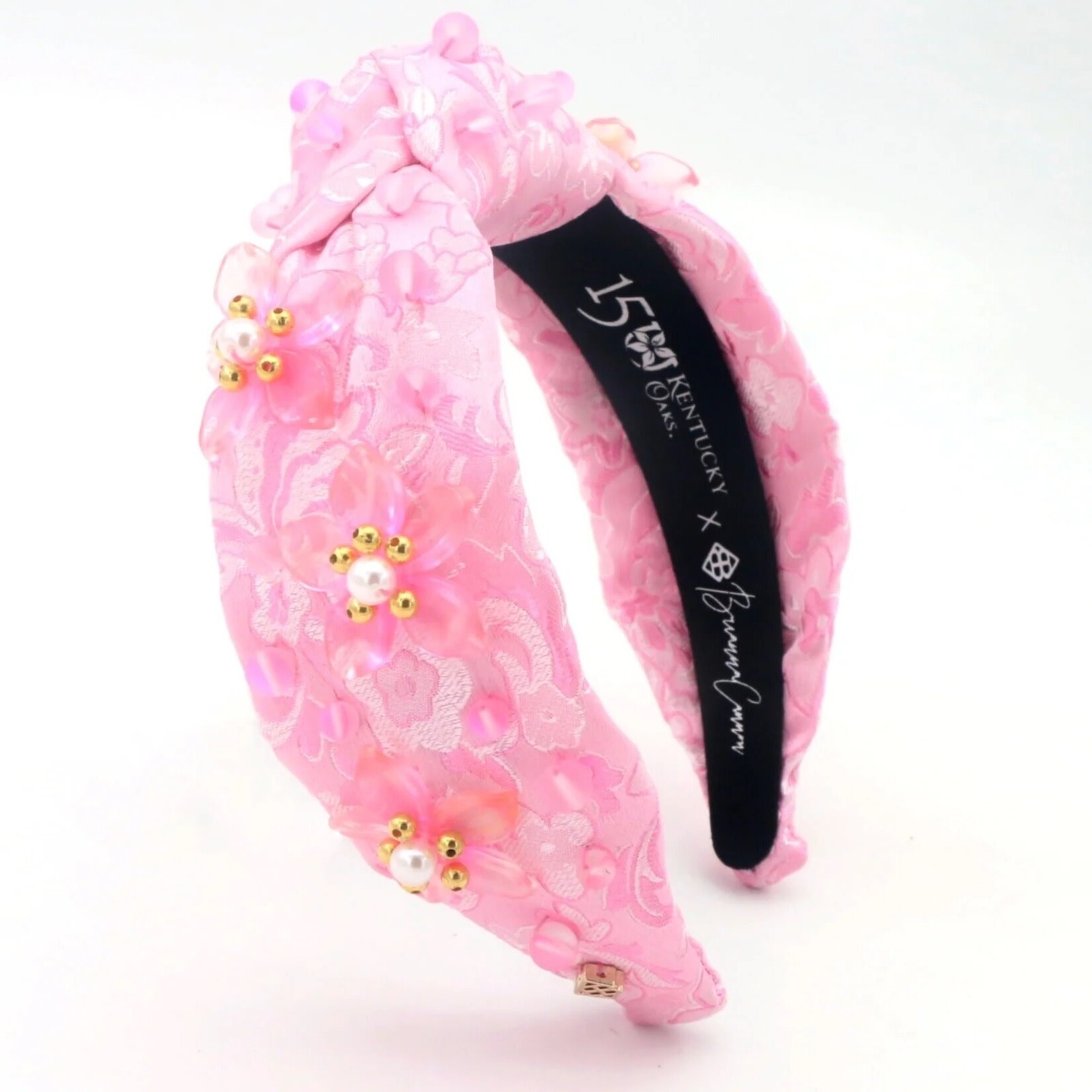 Brianna Cannon LIMITED EDITION 150TH ANNIVERSARY KENTUCKY OAKS PINK IRIS HEADBAND