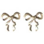 Brianna Cannon GOLD BOW STUD EARRINGS