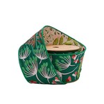 LA Ribbons and Crafts 2 1/2" Reversible Floral Tapestry Wired Ribbon, Forest Green/Pink - 5 Yard Roll