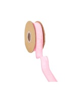 LA Ribbons and Crafts 1" Wired Dupioni Ribbon, Pink - 10 Yard Roll