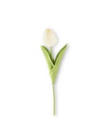 10.5 Inch White Real Touch Mini Tulip Stem
