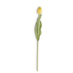 26.75 Inch Yellow Silk w/Real Touch Single Tulip Stem