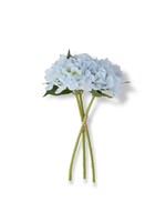 15 Inch Blue Real Touch Hydrangea Bundle (3 Stems)