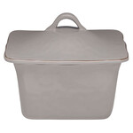 Skyros CANTARIA SQUARE COVERED CASSEROLE - GREIGE