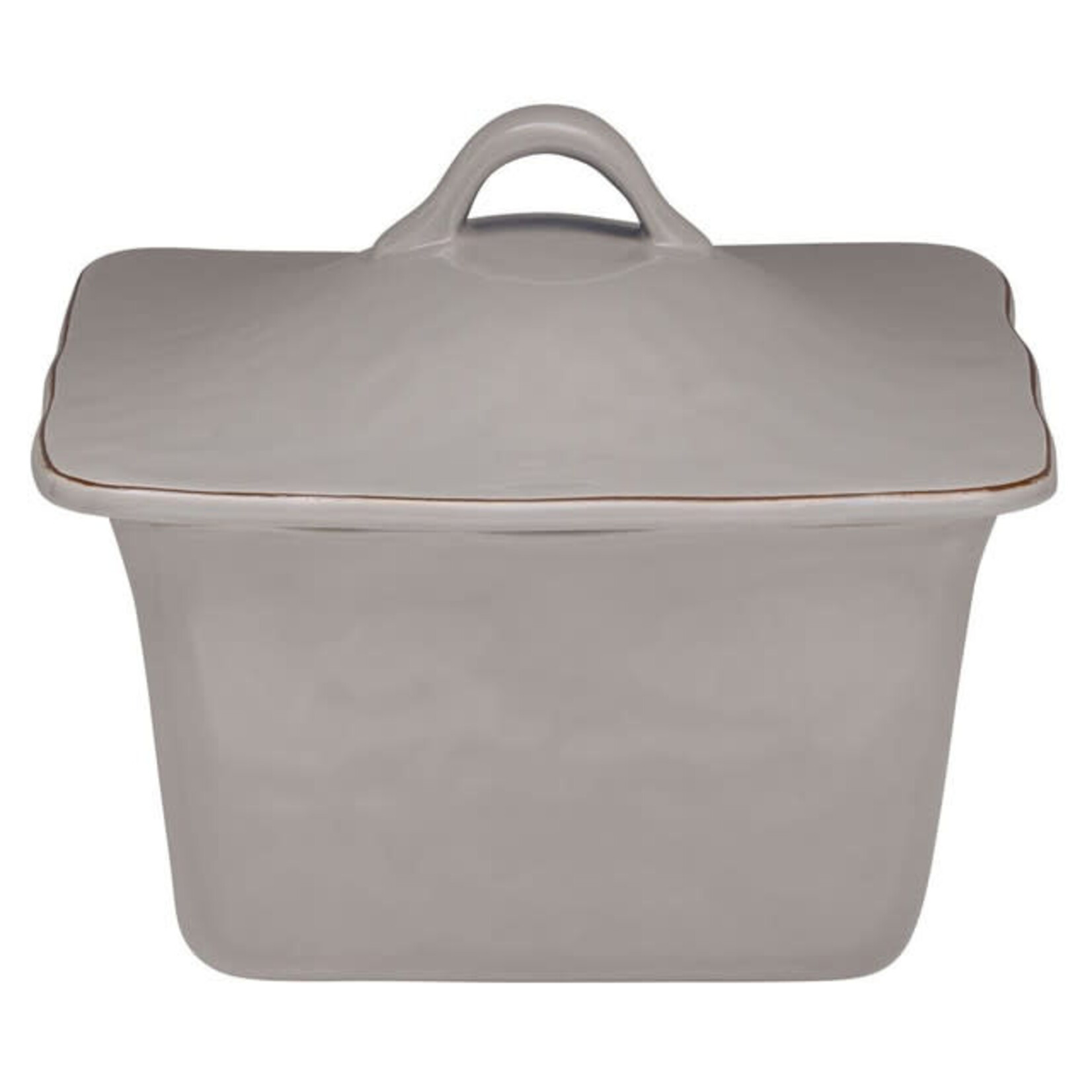 Skyros CANTARIA SQUARE COVERED CASSEROLE - GREIGE