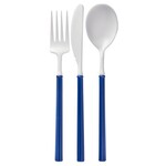 Sophistiplate/Simply Baked Villa Cutlery White/Navy Handle Set of 24
