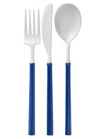 Sophistiplate/Simply Baked Villa Cutlery White/Navy Handle Set of 24