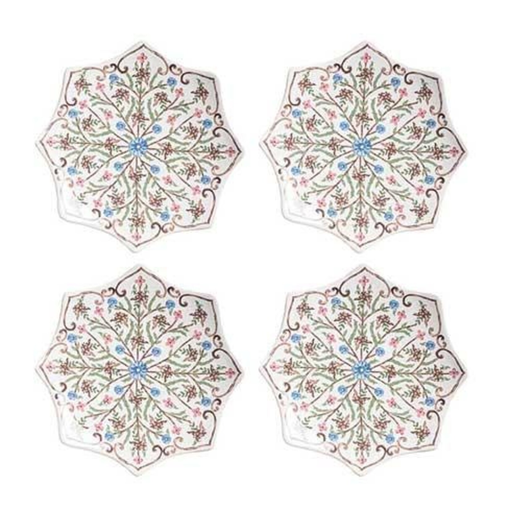 Juliska Villa Seville Scalloped Side/Cocktail Plate Set/4 - Chambray