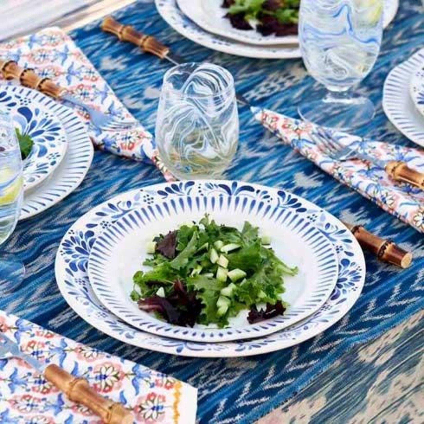 Juliska Sitio Stripe Dessert/Salad Plate - Delft Blue