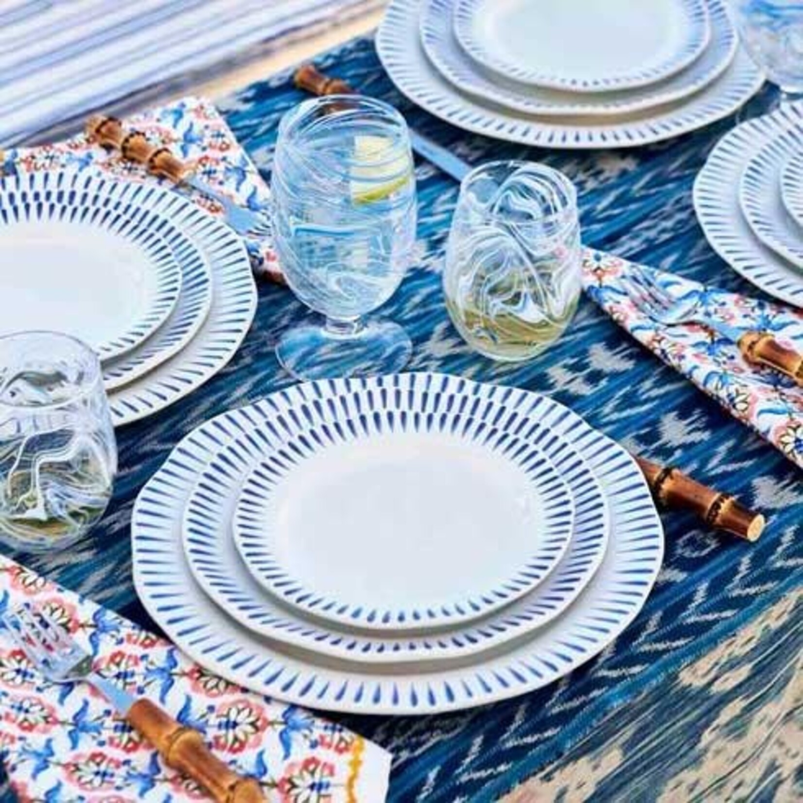 Juliska Sitio Stripe Dessert/Salad Plate - Delft Blue