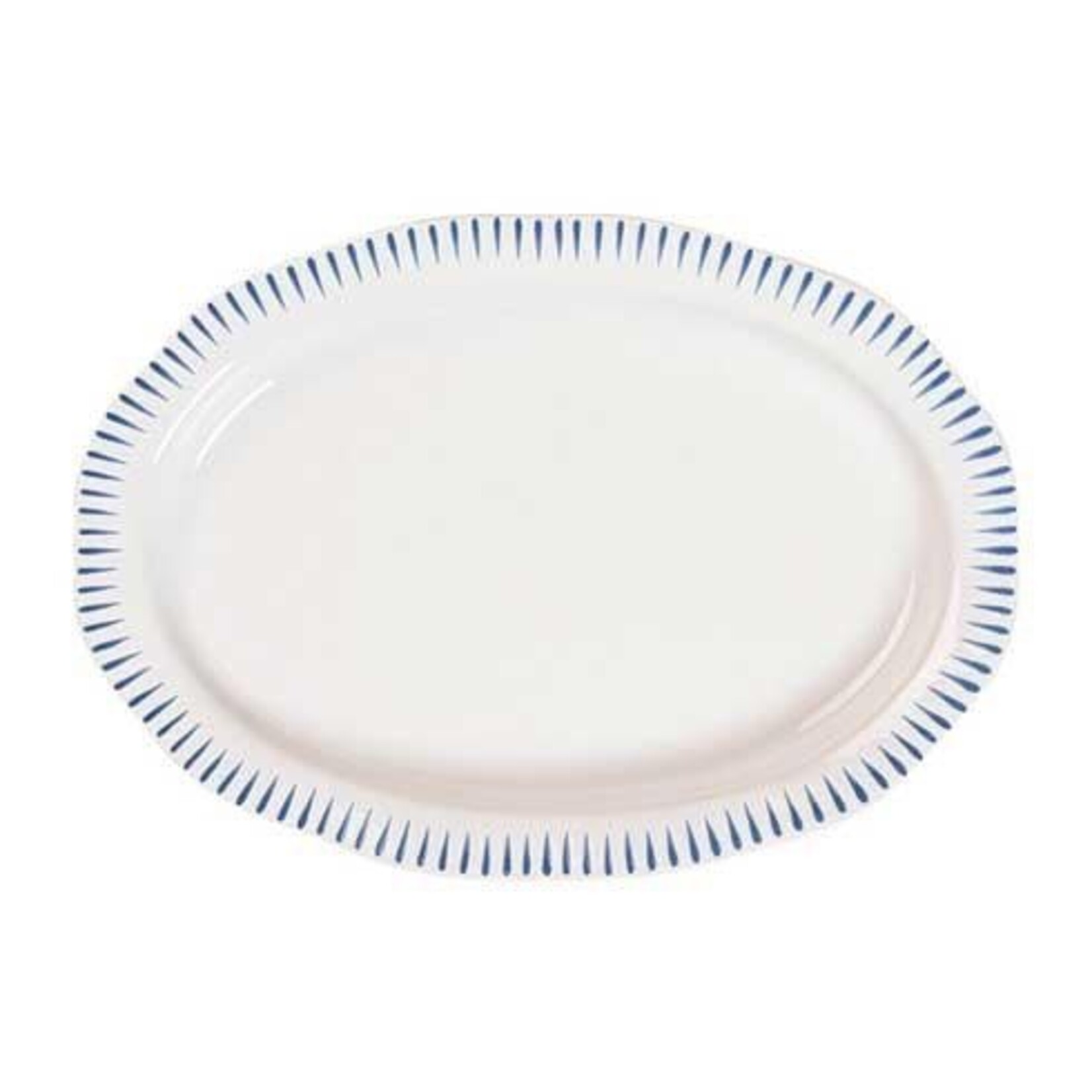 Juliska Sitio Stripe 17" Serving Platter - Delft Blue