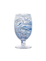 Juliska Puro Marbled Goblet - Blue