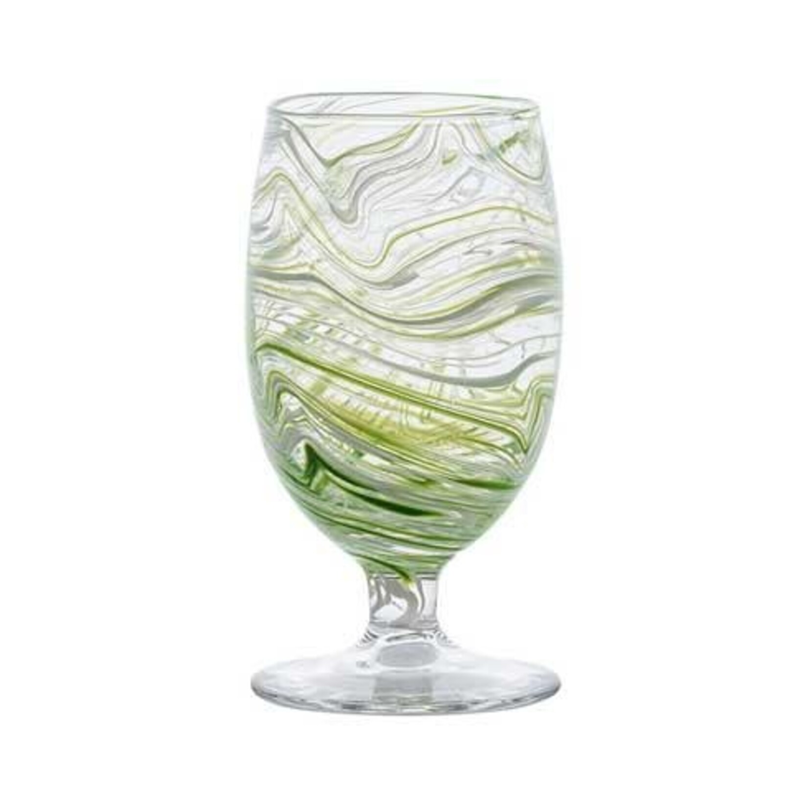 Juliska Puro Marbled Goblet - Green