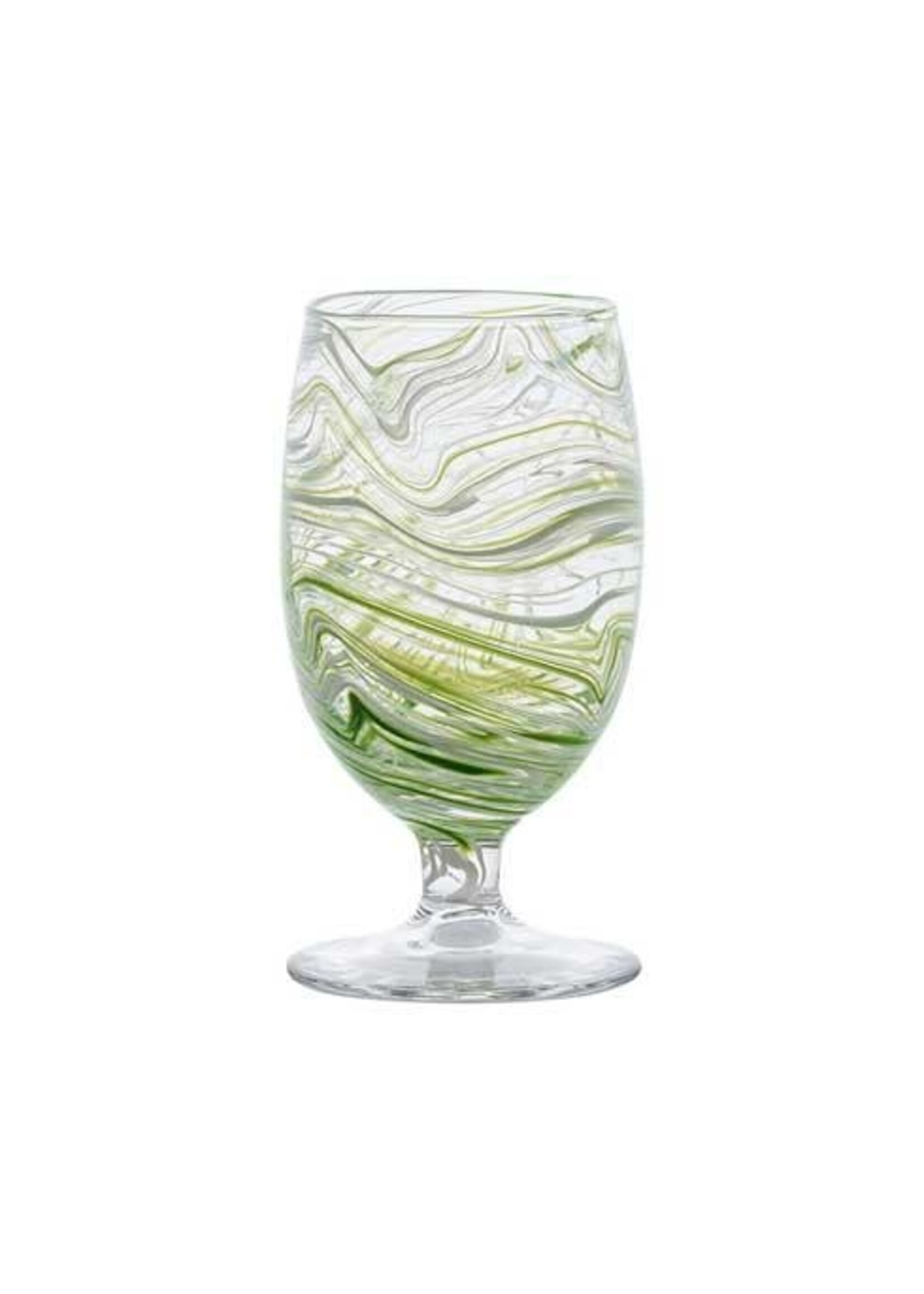 Juliska Puro Marbled Goblet - Green