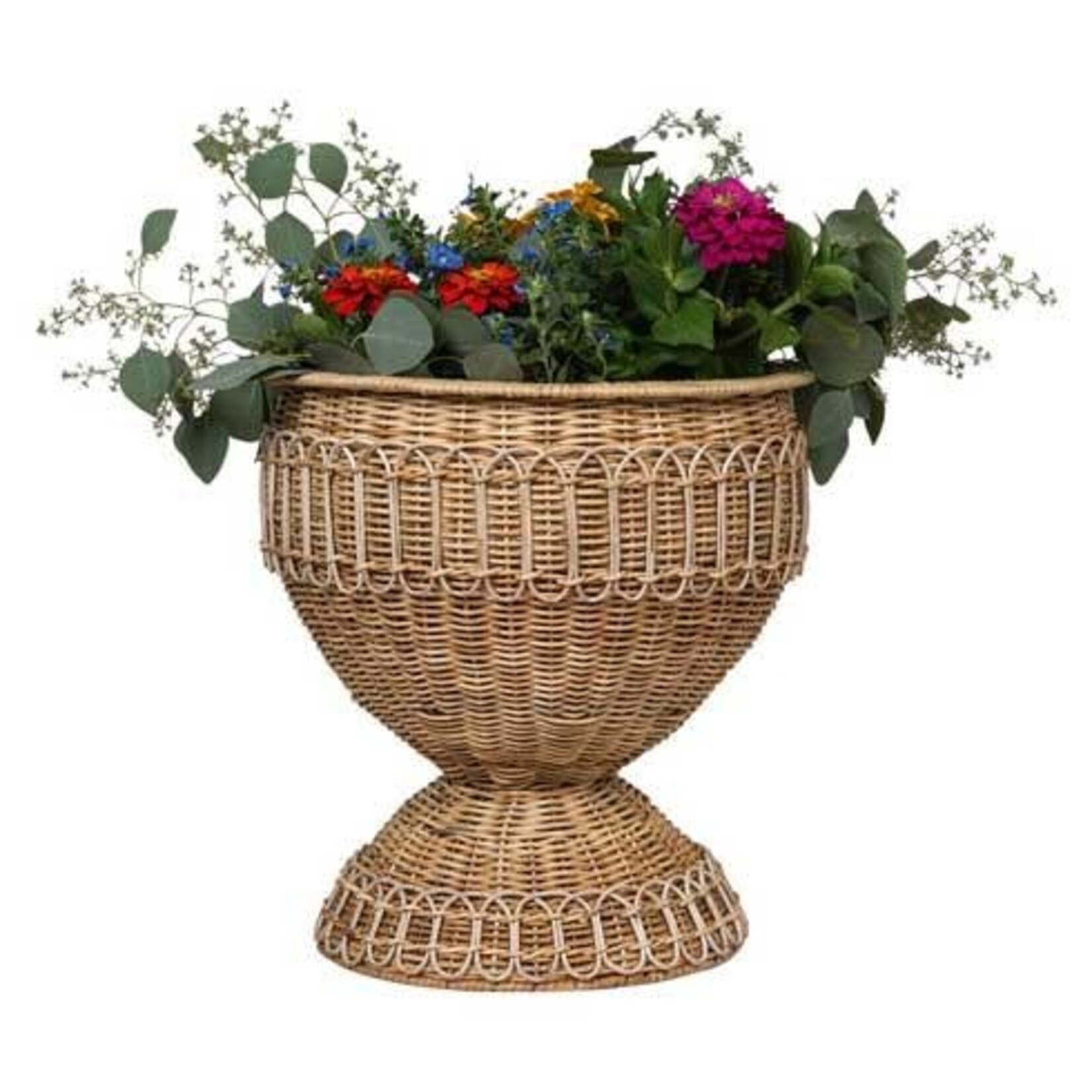 Juliska Provence Rattan Medium Urn - Whitewash
