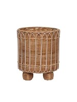 Juliska Provence Rattan 8" Round Planter - Whitewash