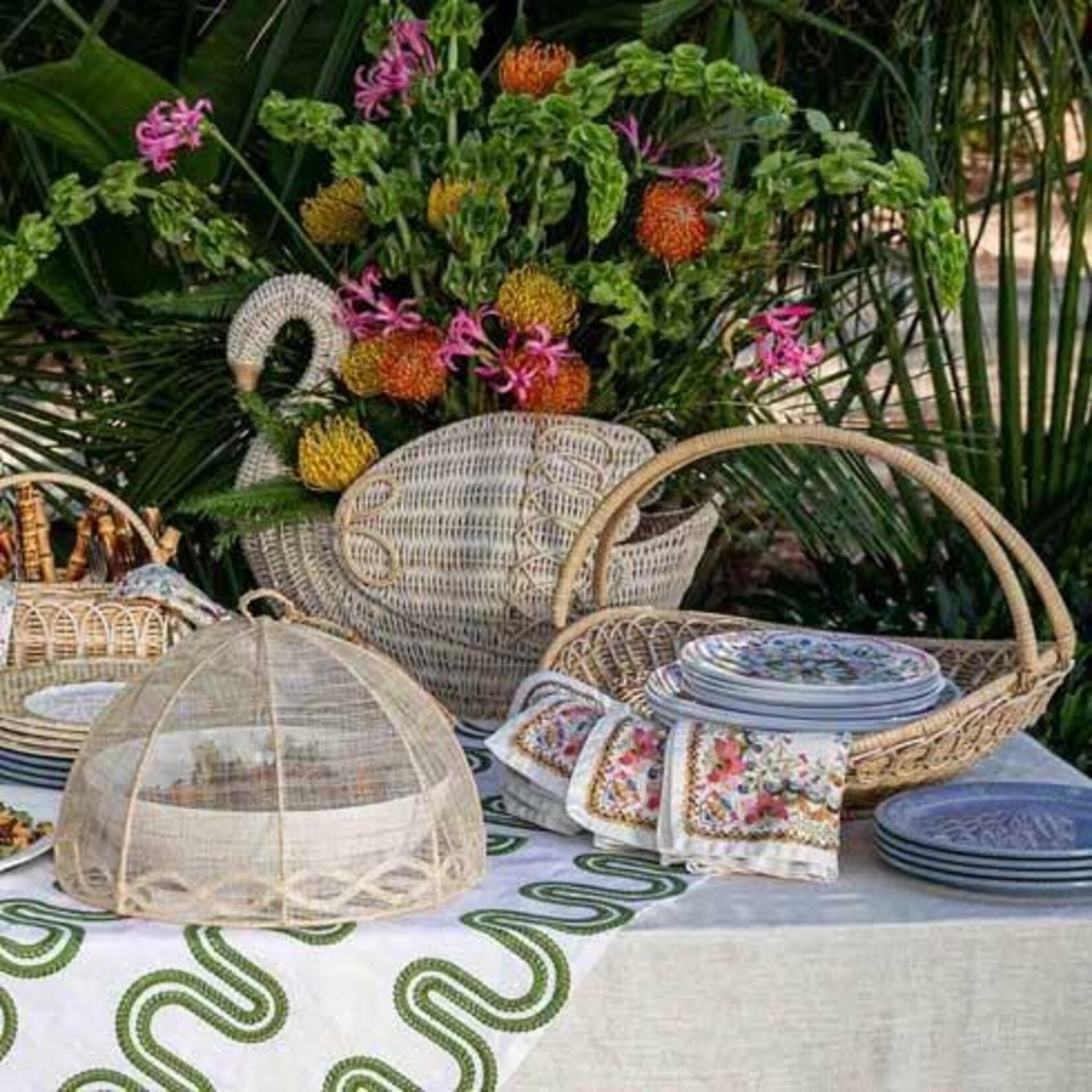 Juliska Provence Rattan Gathering Basket - Whitewash