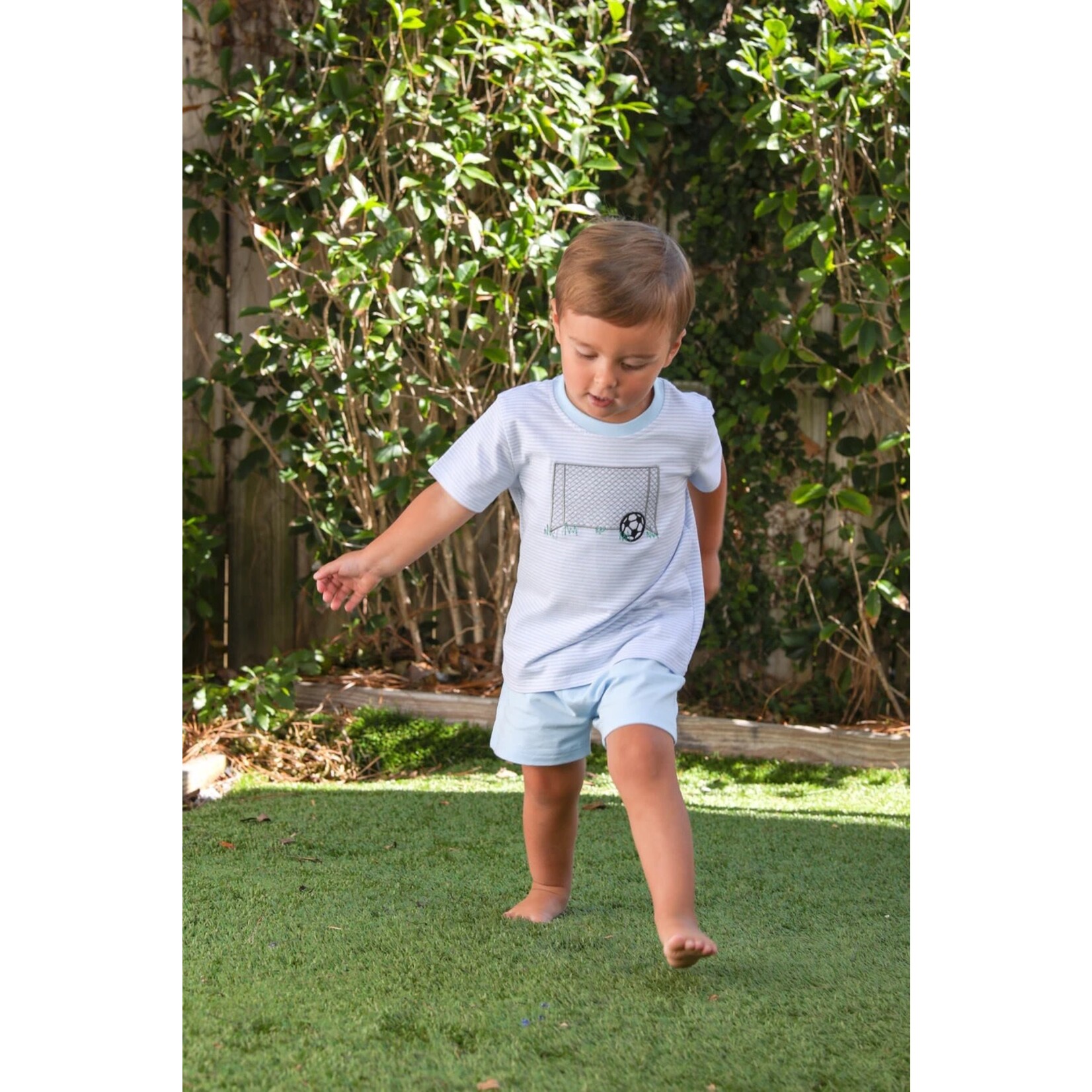 Trotter Street Kids Soccor Shirt, Blue