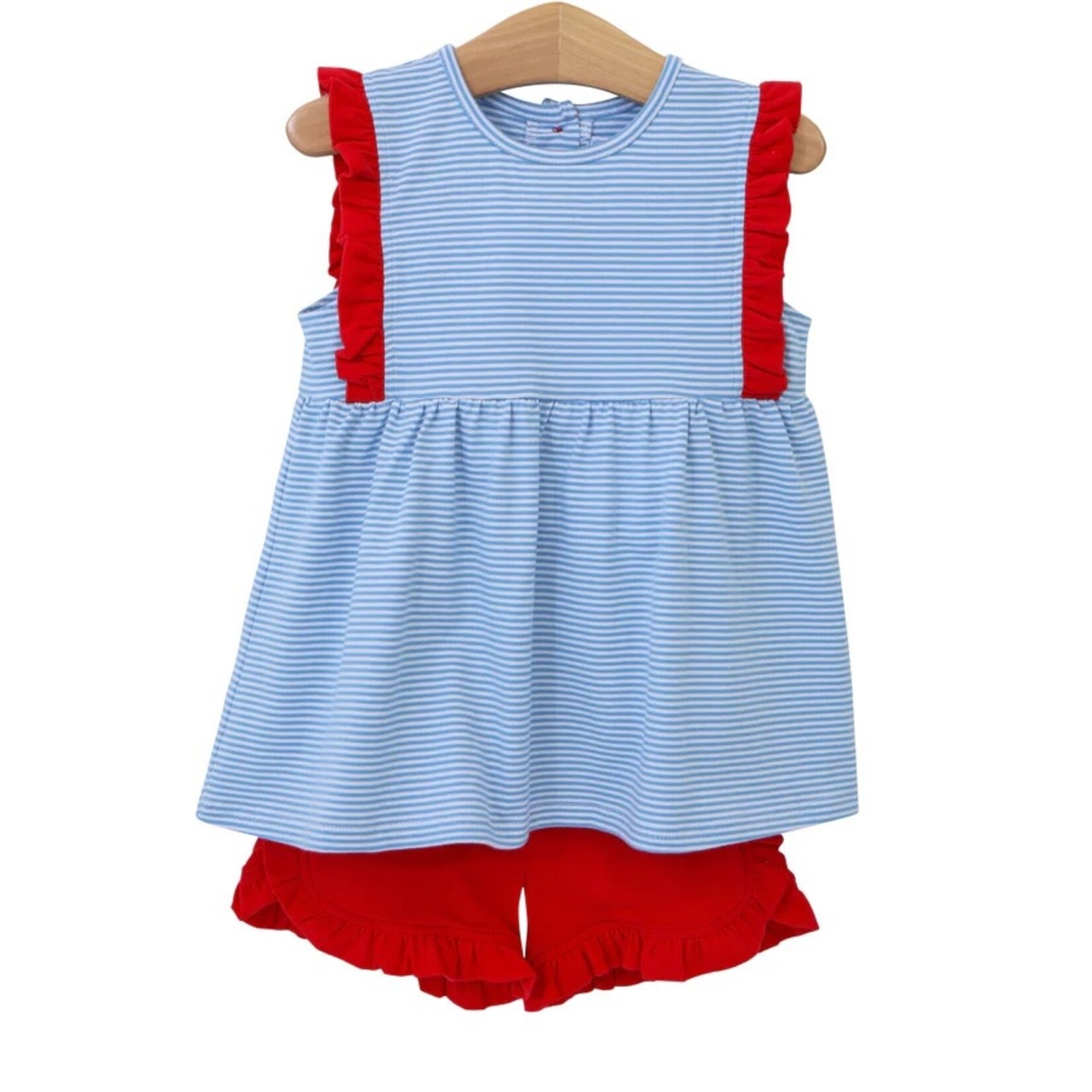 Trotter Street Kids Josie Short Set- Red, White, & Blue