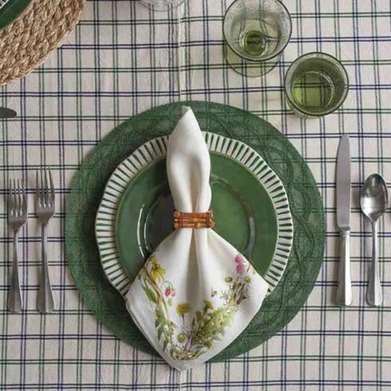 Juliska Sitio Stripe Dinner Plate - Basil