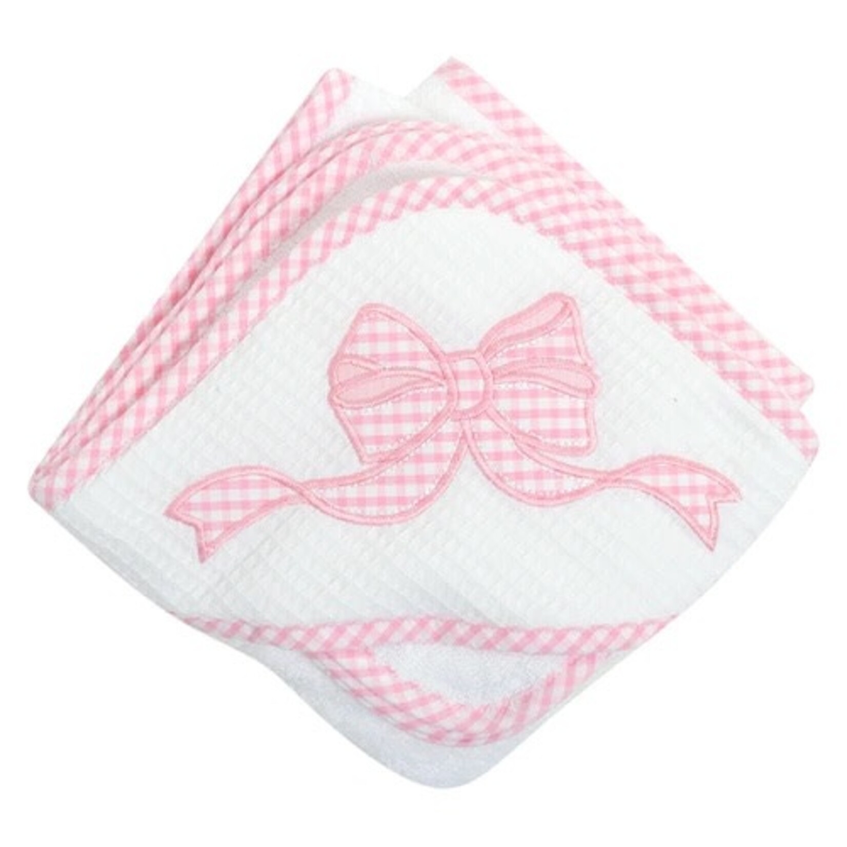 3 Marthas Pink Bow Hooded Towel Set