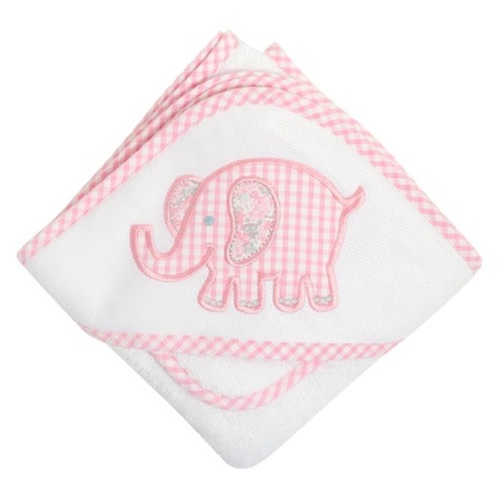 3 Marthas Elephant Hooded Towel Set, Pink