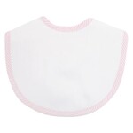 3 Marthas Seersucker Stripe Burp Cloth Basic Bib, Pink