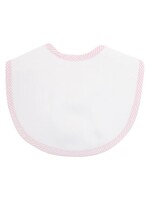 3 Marthas Seersucker Stripe Burp Cloth Basic Bib, Pink