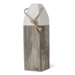 Gray and White Wooden Buoy - XL