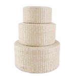 ROUND NATURAL RATTAN GRASS STOOL - SM