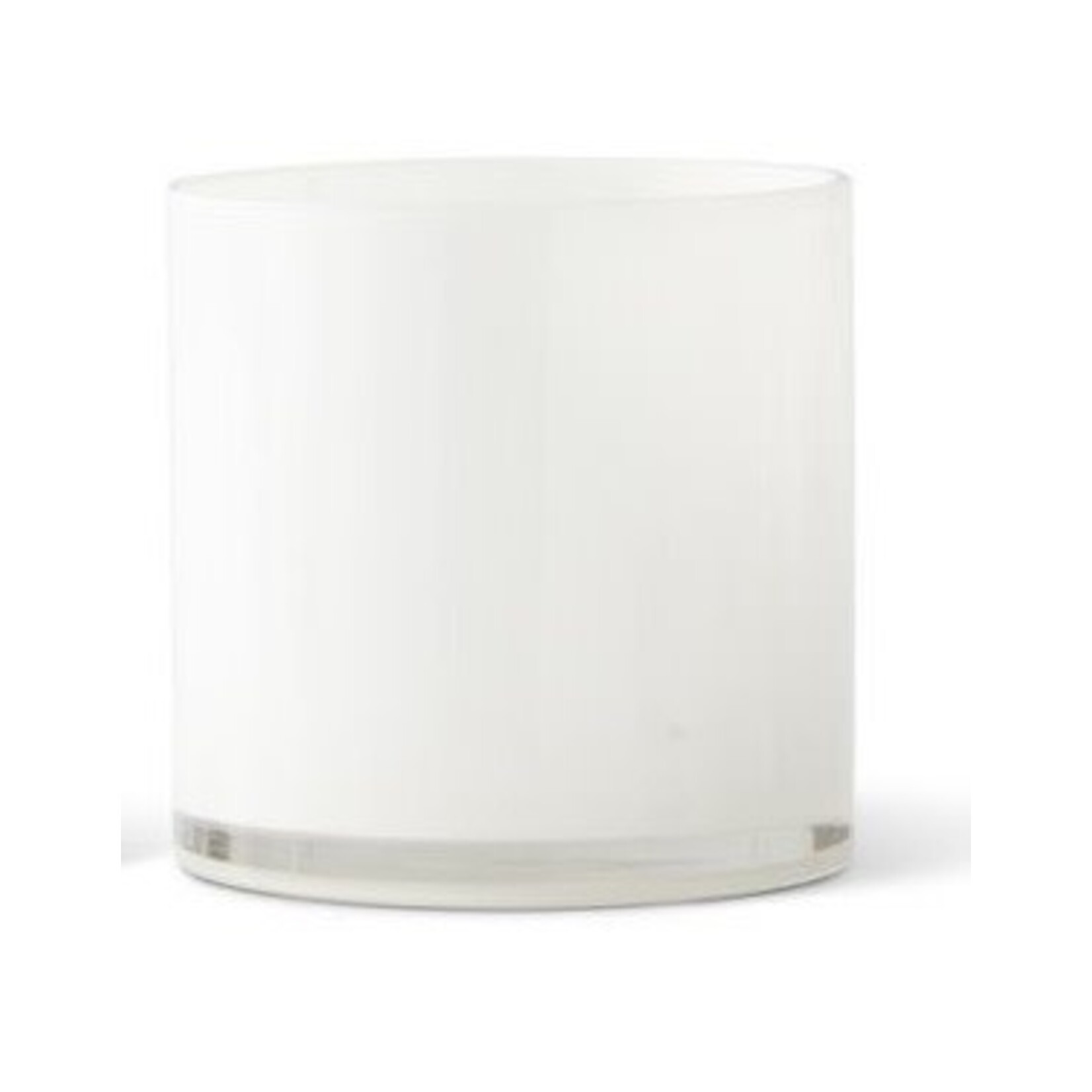 6 Inch White Glass Cylinder Vase