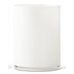 8 Inch White Glass Cylinder Vase