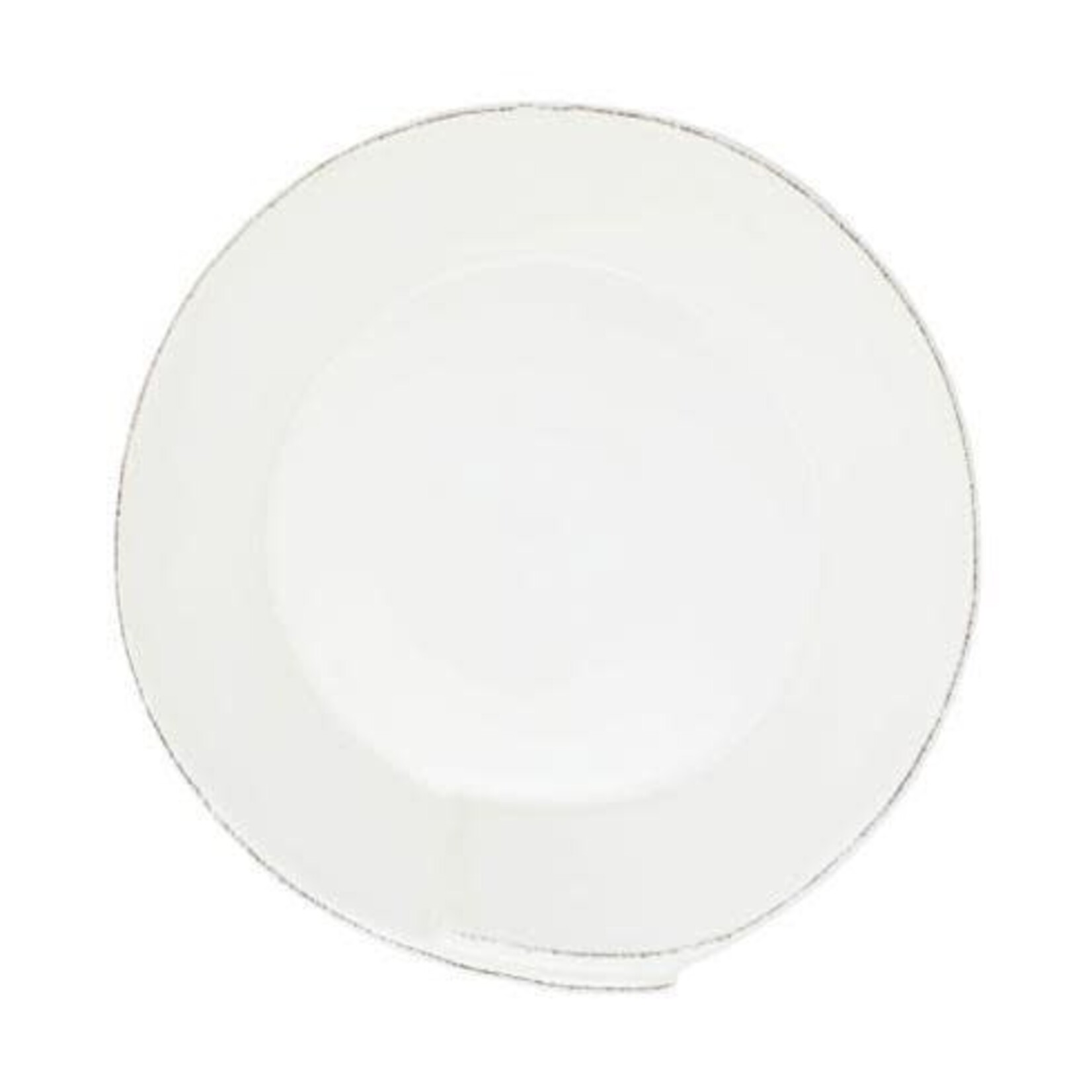 VIETRI Lastra White Medium Shallow Serving Bowl