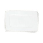 VIETRI Lastra White Small Rectangular Tray