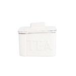 VIETRI Lastra White Tea Canister