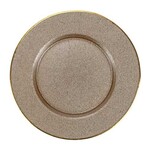 VIETRI Metallic Glass Fawn Service Plate/Charger