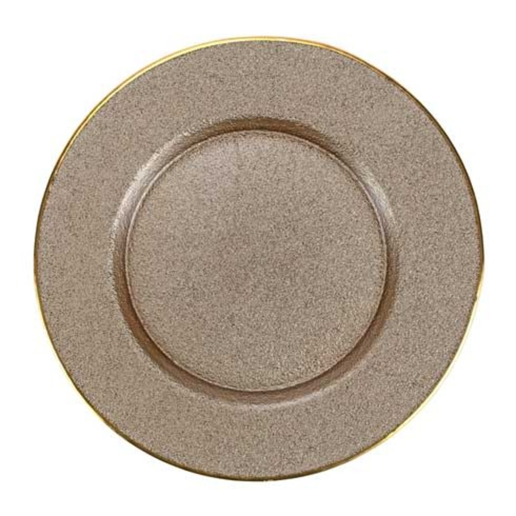 VIETRI Metallic Glass Fawn Service Plate/Charger