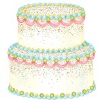 Hester & Cook Die-Cut Birthday Cake Placemat - 12 Sheets