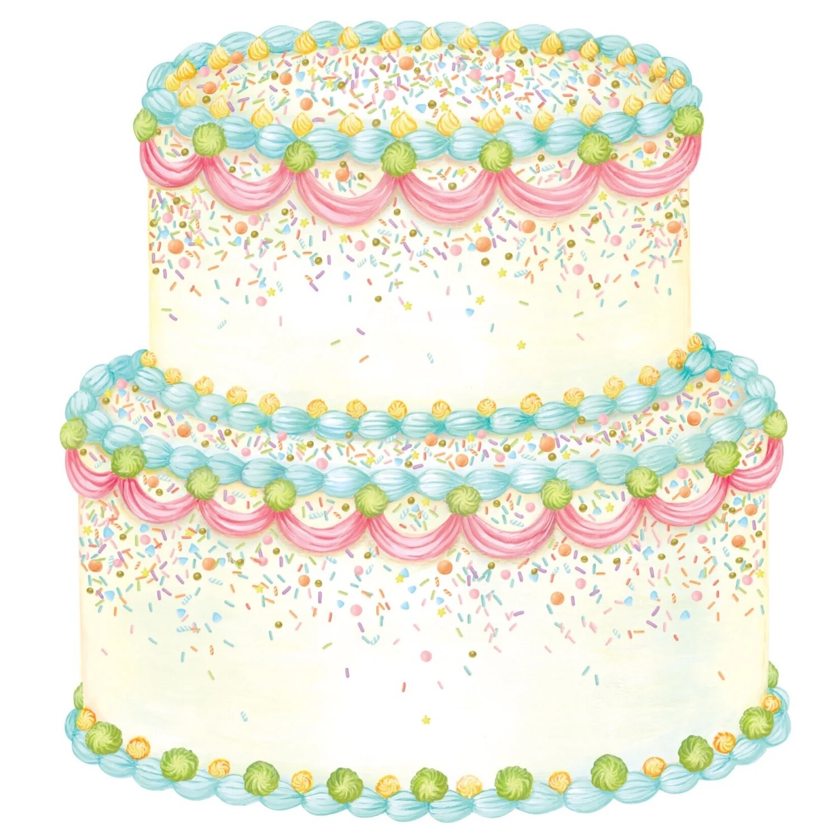 Hester & Cook Die-Cut Birthday Cake Placemat - 12 Sheets
