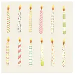 Hester & Cook Birthday Candles Cocktail Napkin - Set of 20