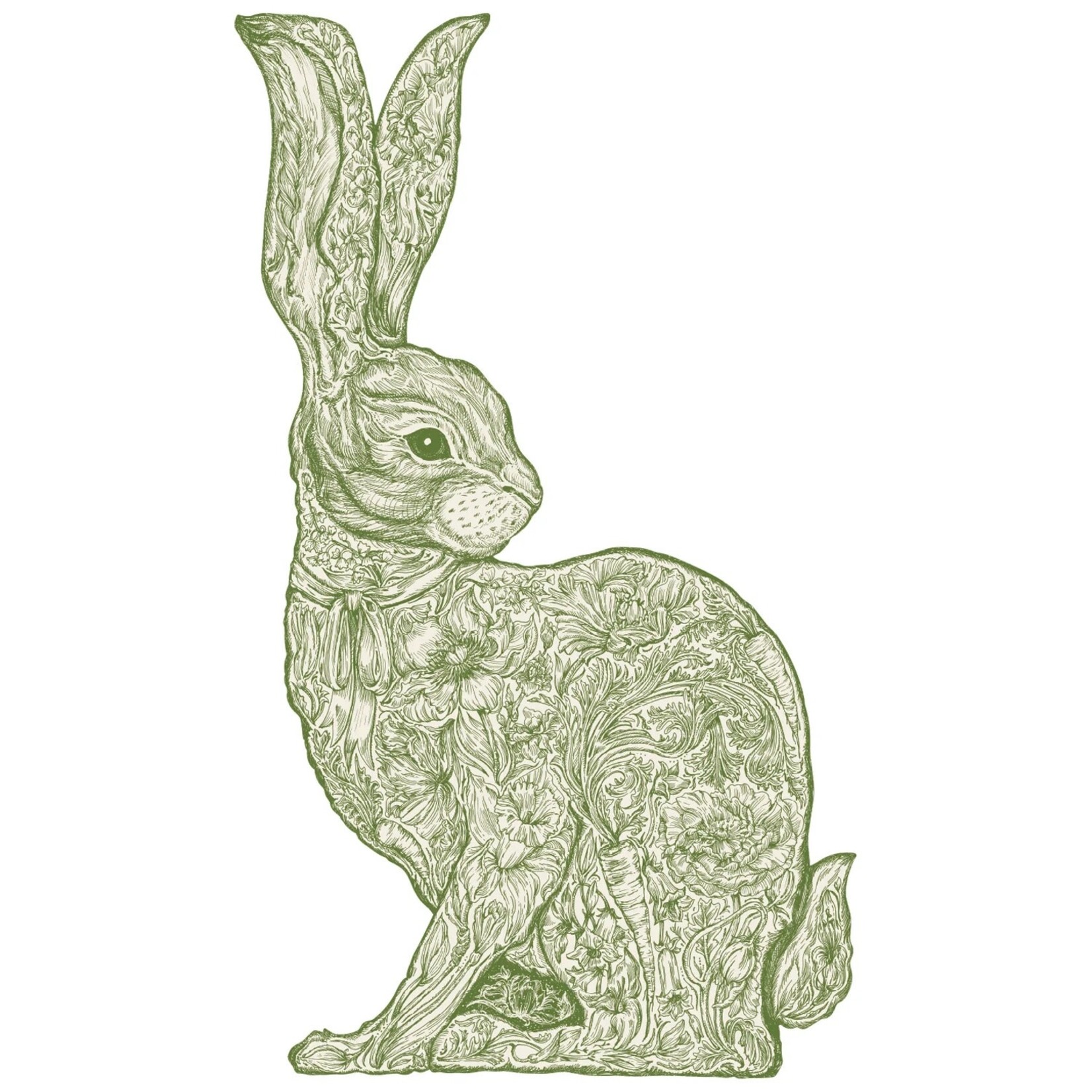 Hester & Cook Die-cut Greenhouse Hare Placemat - 12 sheets