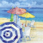 BOSTON INTERNATIONAL Cocktail Napkins Pack of 20 Watercolor Beach