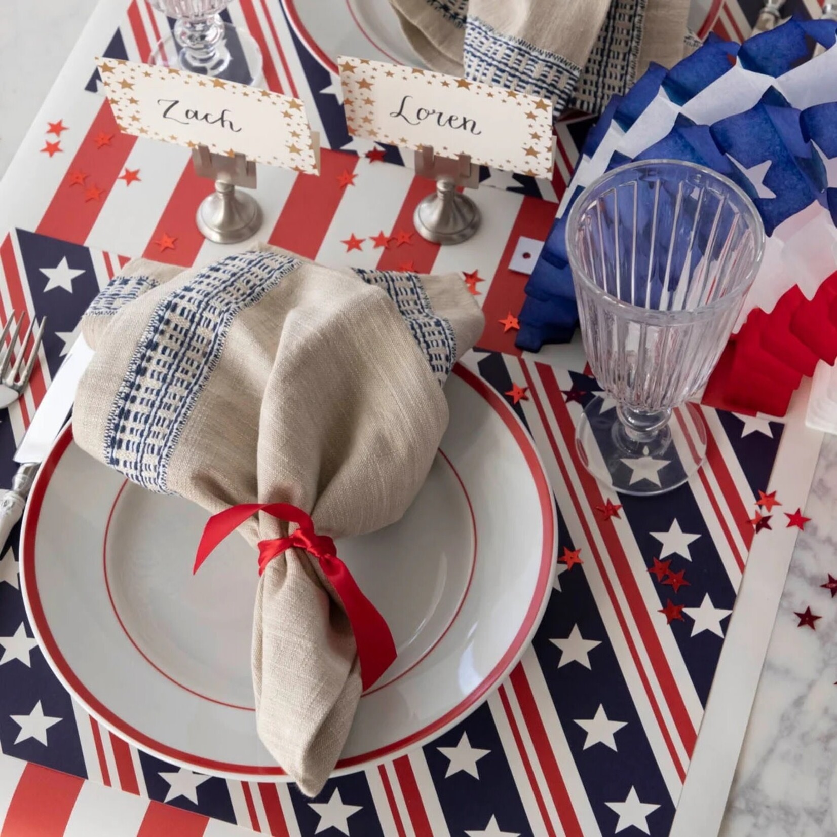 Hester & Cook Stars and Stripes Placemat - Pad of 24 Sheets