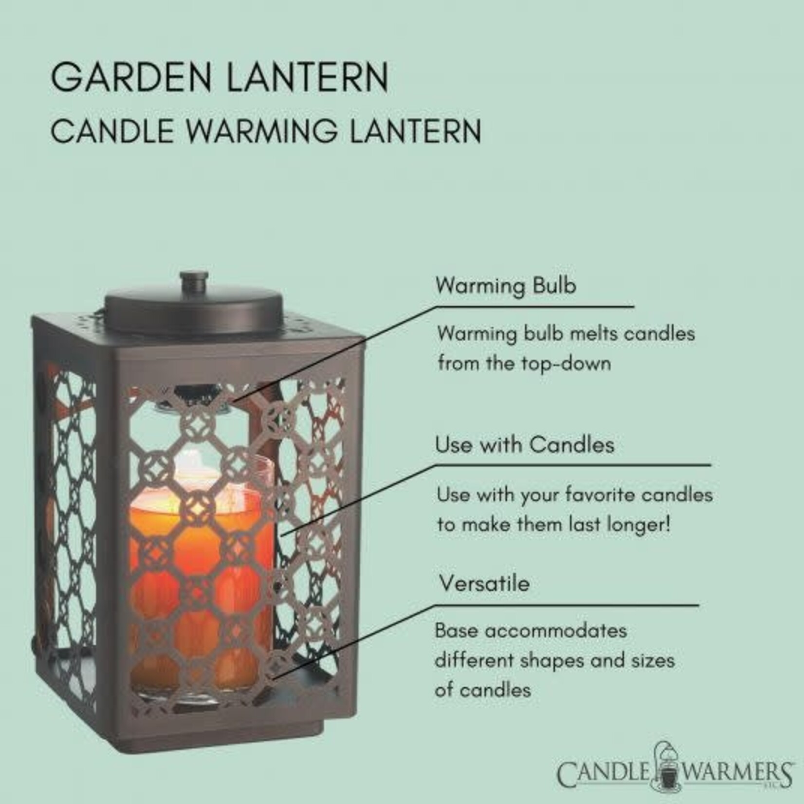 Candle Warmers Garden Candle Warmer Lantern Oil Rubbed Bronze